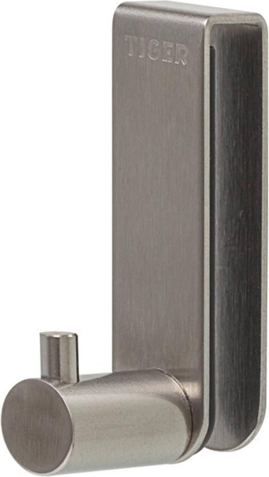 Tiger rhino - douchewand haak - voor glasdikte 6-8 mm - rvs geborsteld