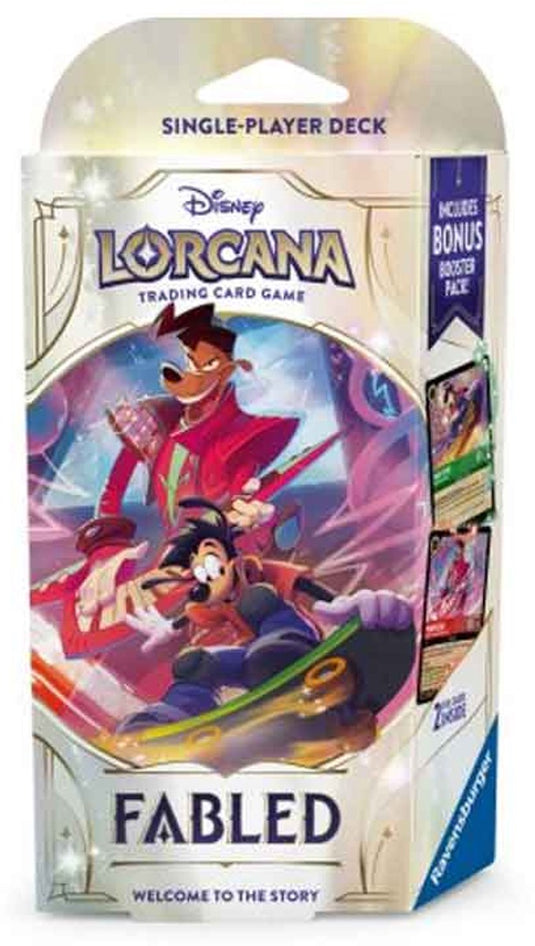 Disney lorcana – fabled starter deck 8 set – kaartspel – voor beginners en verzamelaars vanaf 8 jaar