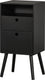Woood ozzy nachtkastje - hout - zwart - 75x36x30