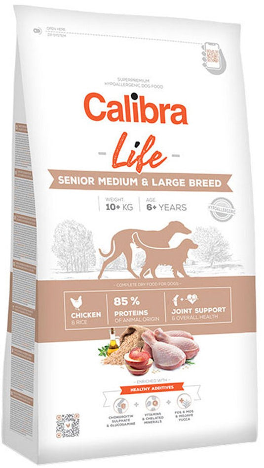 Calibra dog life senior medium large breed - kip - 2,5 kg