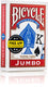 Bicycle rider back 2-pack jumbo index - premium speelkaarten - poker - originals