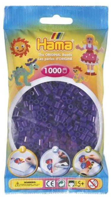 Hama midi strijkkralen - paars transparant (024), 1000st.