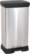 Curver vuilnisbak met pedaal - plastic - 50 liter - zwart zilver