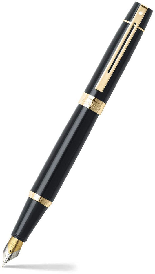 Sheaffer vulpen - 300 e9325 - f - glossy black gold tone - sf-e0932543