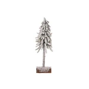 Decoris kunstkerstboom mini met sneeuw op stam ø15xh45cm