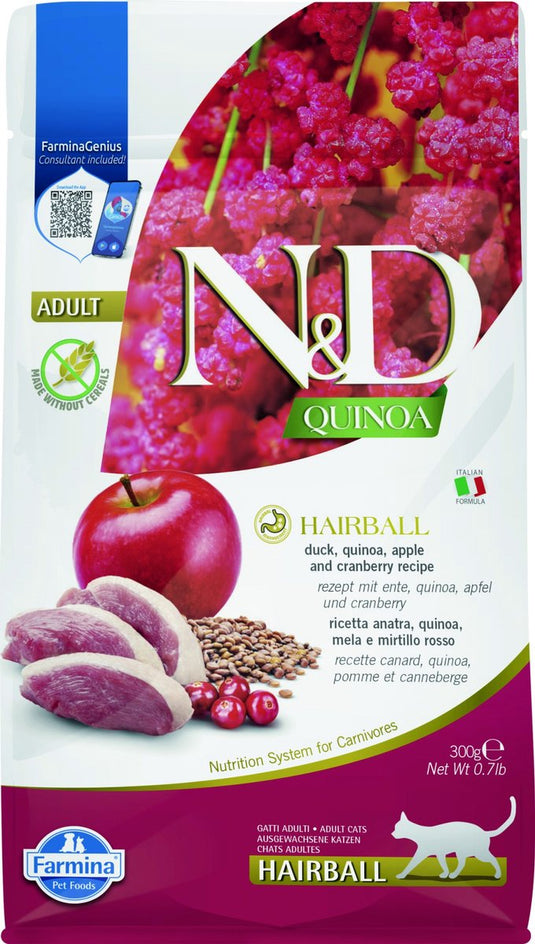 N d quinoa kattenvoeding hairball 300 gr.