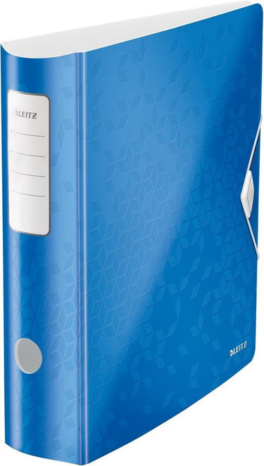 Leitz active wow ordner - capaciteit van 500 a4-vel - rugbreedte van 82mm - blauw