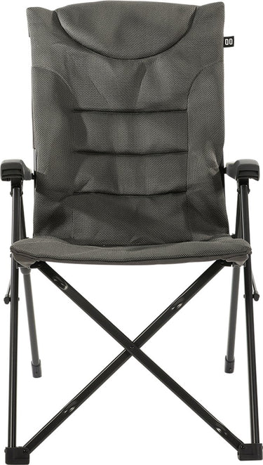 Travellife barletta cross campingstoel antraciet - ventilerende en weerbestendige airmesh bekleding - 120 kg draagvermogen - inclusief draagtas