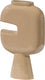 Woood gianna vaas - aluminium - zand - 31x21x7 cm