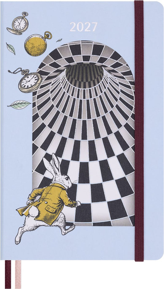 Moleskine 12 maanden agenda - 2027 - alice in wonderland - dagelijks - large - white rabbit