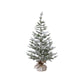 Decoris kunstkerstboom mini met sneeuw in jute zak ã˜50xh100cm
