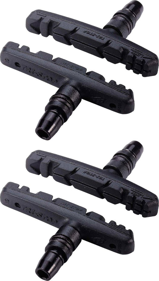 Bbb cycling remblokjes fiets - tristop - velgrem - voor stadsfiets mountainbike - shimano compatibel - v-brake remblokken - zwart - bbs-16