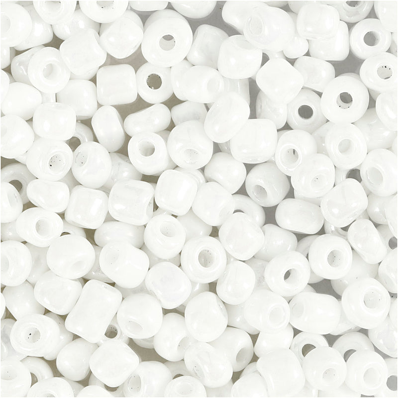 Afbeelding laden in galerijviewer, Https: www.cchobby.nl rocailles-d-4-mm-afm-6-0-gatgrootte-0-9-1-2-mm-wit-parelmoer-25-gr-1-doos
