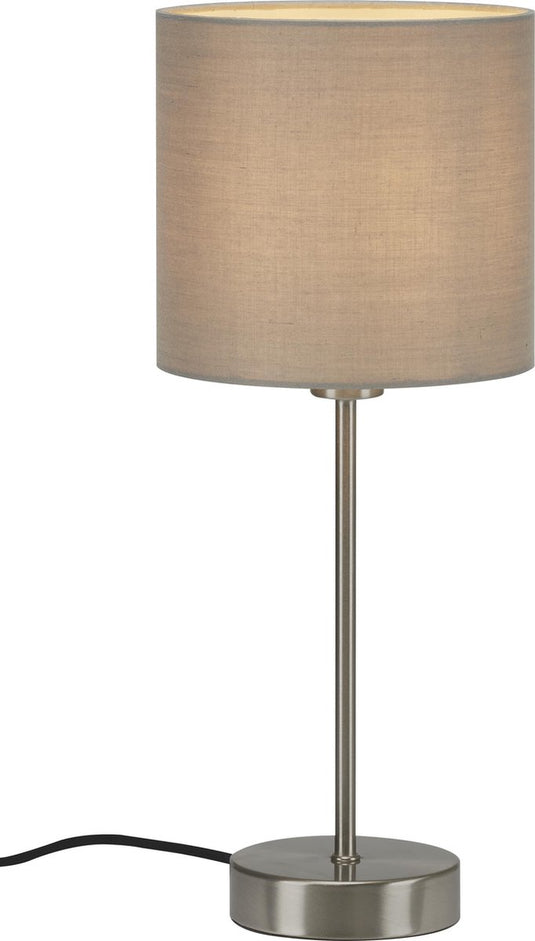 Briloner - fabric - tafellamp - incl. aan uit schakelaar - e14 - 25 w - taupe - metaalweefsel