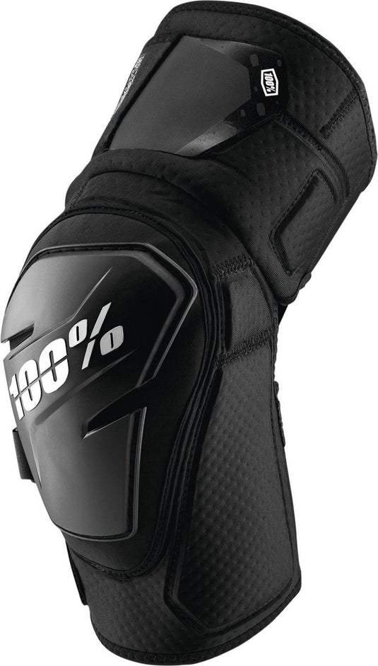 100% mtb kniebeschermer fortis - zwart - s m