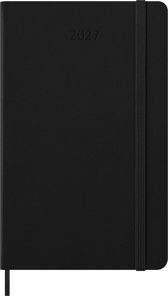 Moleskine 12 maanden agenda - 2027 - wekelijks horizontaal - large - harde kaft - zwart