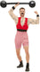 Smiffys - deluxe strongman kostuum - m - rood wit