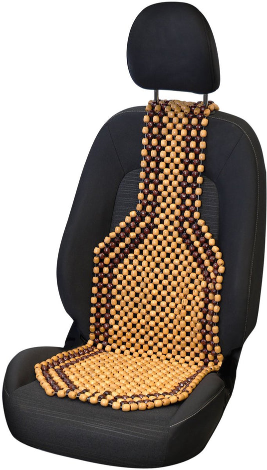 Carpoint kralenkussen classic - ventilerende masserende werking - extra comfortabel - past in iedere autostoel - afmeting 126x39cm