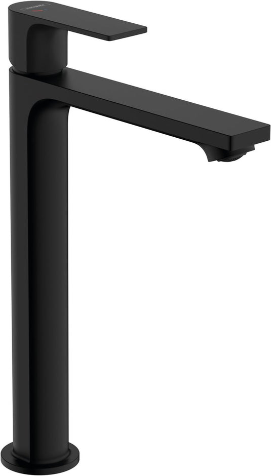 Hansgrohe rebris e - wastafelmengkraan - ééngreeps bediening - coolstart energiebesparend - ecosmart+ waterbesparend - met trekwaste - 240mm maat - mat zwart