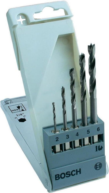 Bosch accessories 2608595525 hout-spiraalboorset 5-delig 2 mm, 3 mm, 4 mm, 5 mm, 6 mm 1 4 (6.3 mm) 1 set(s)