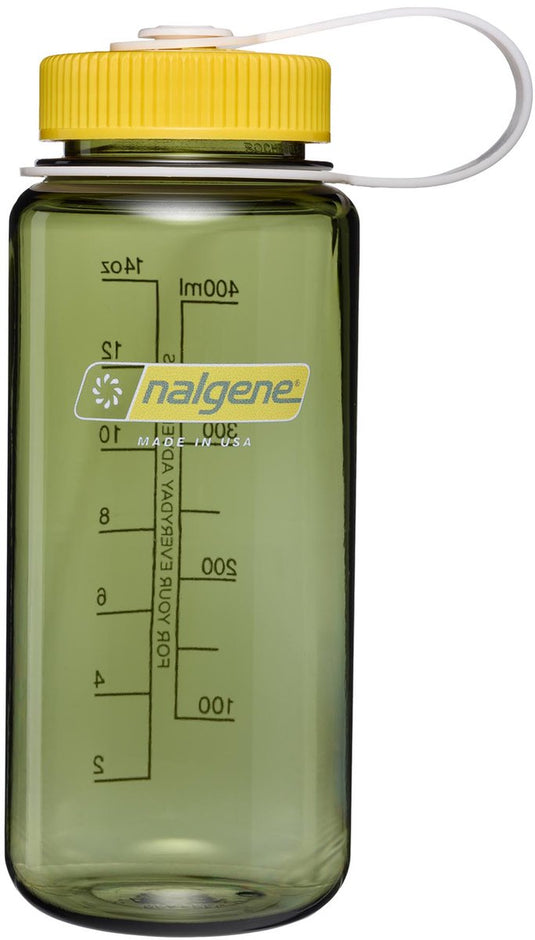 Nalgene - wide-mouth bottle - drinkfles - waterfles - 500ml - oil green w freesia sustain nieuw!
