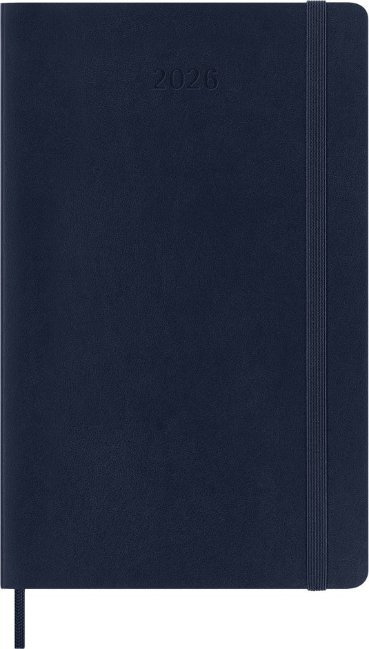 Moleskine 12 maanden agenda - 2027 - dagelijks - large - zachte kaft - saffier blauw