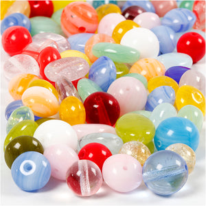 Creativ company https: www.cchobby.nl glazen-kralen-rond-ovaal-cirkel-d-6-13-mm-gatgrootte-0-5-1-5-mm-diverse-kleuren-60-gr-1-doos