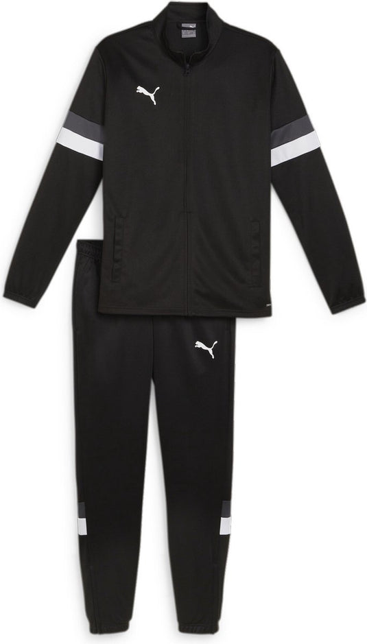 Puma teamrise tracksuit heren trainingspak - black- black l