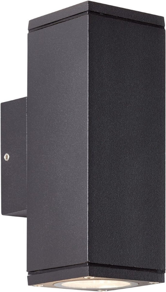 Brilliant hally - buitenlamp - ip44 - 2x gu10 - zwart
