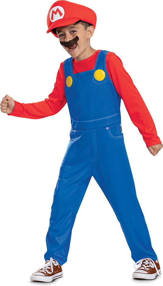 Disguise nintendo - super mario bros, mario elevated fancy aankleden, maat s (4-6 jaar), kind