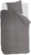 Ambiante cotton uni dekbedovertrek - effen - eenpersoons - 140x200 220 cm - grijs