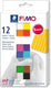 Fimo soft- ovenhardende boetseerklei - colour pack - 12 basiskleuren