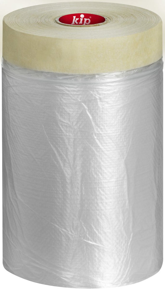 Kip 3832 - fijncrêpe masker - beige - 1100mmx33m - masking-tec pe-afdekfolie met statische lading voor het snel afplakken en afdekken van randen en grote oppervlakken - voor bijna alle ondergronden binnen - temperatuurbestendig tot 60°c