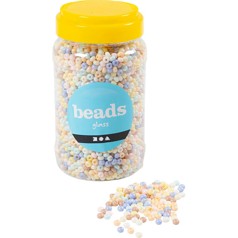 Afbeelding laden in galerijviewer, Https: www.cchobby.nl rocailles-afm-4-0-d-5-mm-gatgrootte-1-2-mm-pastelkleuren-720-gr-1-doos

