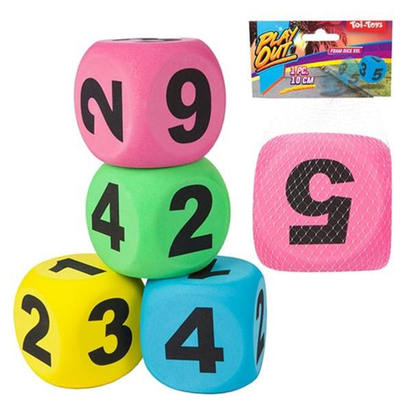 Load image into Gallery viewer, Toi-toys toi toys play out foam dobbelsteen xxl bright 10cm 4 assorti
