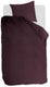 Ambiante cotton uni dekbedovertrek - effen - eenpersoons - 140x200 220 - donker rood