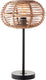 Brilliant woodball - tafellamp - e27 - max 1x40w - zwart rotan