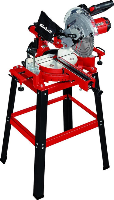 Einhell elektrische radiaal afkort- verstekzaag tc-sm 2531 2 u - 1900 w - ø254 mm - met laser - incl. onderstel - incl. 48 tands zaagblad