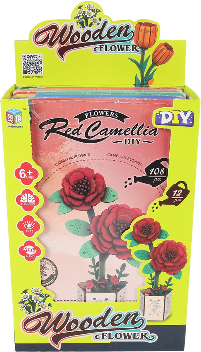 Load image into Gallery viewer, Van manen veenendaal bv maak je eigen houten bloemen - 20,5cm
