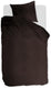 Ambiante cotton uni dekbedovertrek - effen - eenpersoons - 140x200 220 cm - bruin