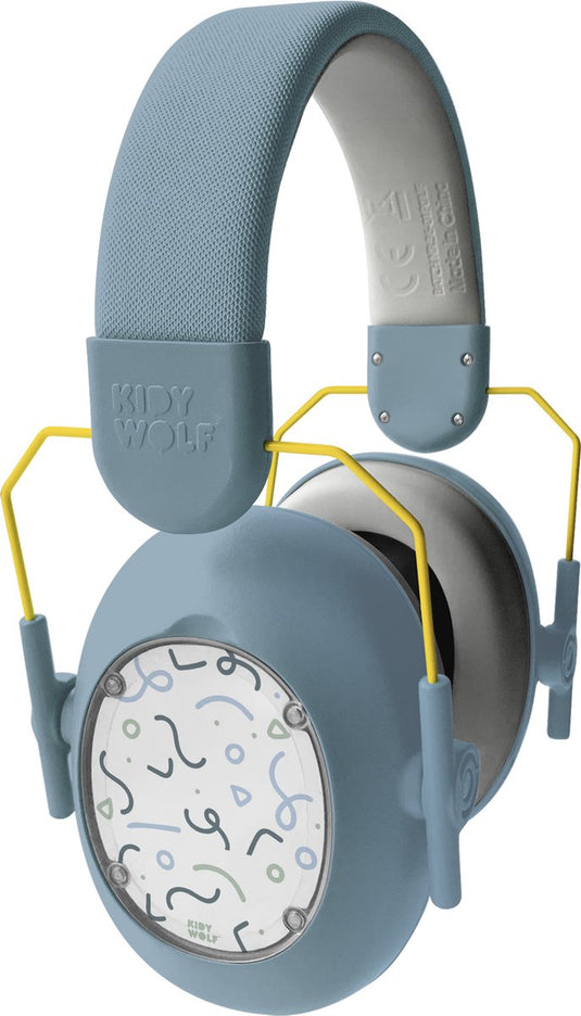 Kidywolf kidynoise kinder gehoorbescherming blauw – 25db geluidsreductie, opvouwbaar verstelbaar, 5+