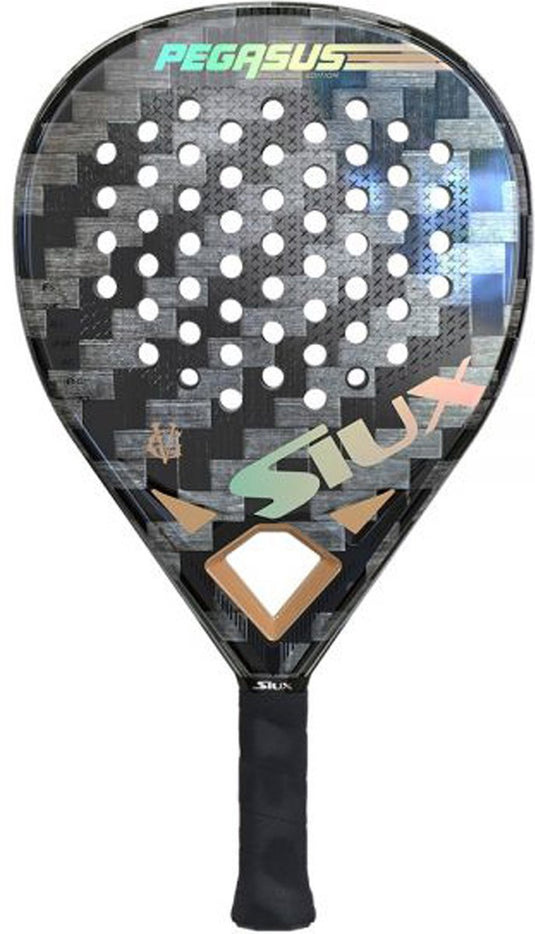Siux pegasus gv edition - 24k (hybrid) - 2023 padel racket grijs goud