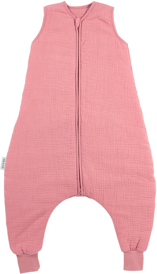 Meyco baby uni baby winter slaapoverall jumper - pre-washed hydrofiel - rose - 92cm - 2.0 tog