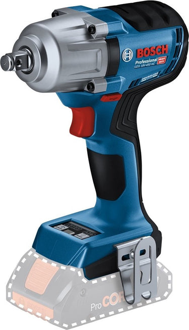 Bosch professional gds 18v-450 hc accu slagmoersleutel 450nm 1 2 frictiering 18v basic body in l-boxx - 06019k4001