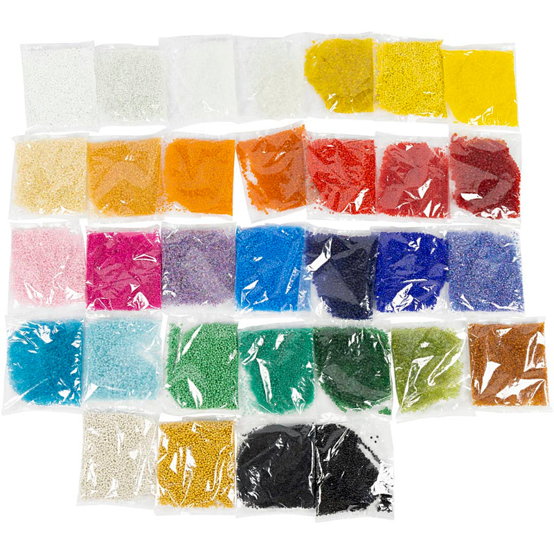 Afbeelding laden in galerijviewer, Https: www.cchobby.nl rocailles-d-1-7-3-4-mm-afm-6-0-8-0-12-0-gatgrootte-0-5-1-2-mm-kleuren-kan-varieren-32x100-gr-1-doos
