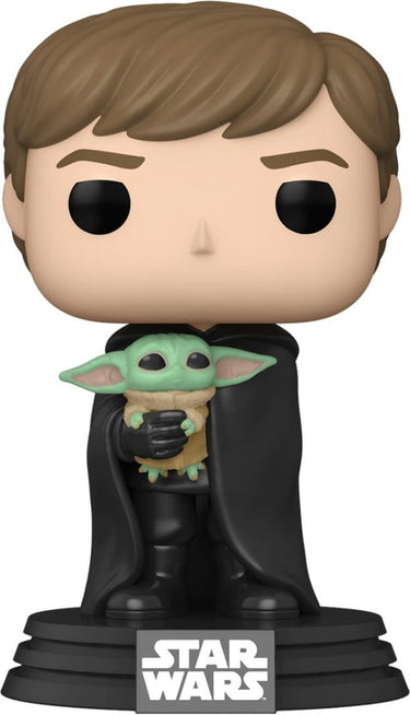 Funko star wars verzamelfiguur pop! tv the mandalorian luke with child 9 cm multicolours