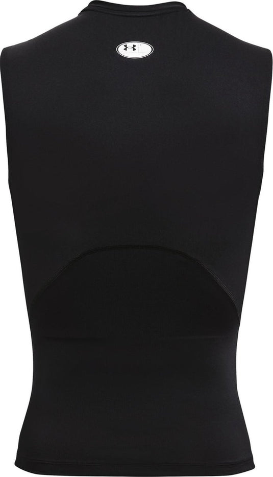 Under armour ua hg armour comp sl-blk heren sportshirt - zwart - wit