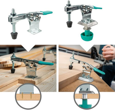 Wolfcraft - mobiele snelspanner - werkbank accessoires - lijmklem voor werktafel - 20mm - 6893000