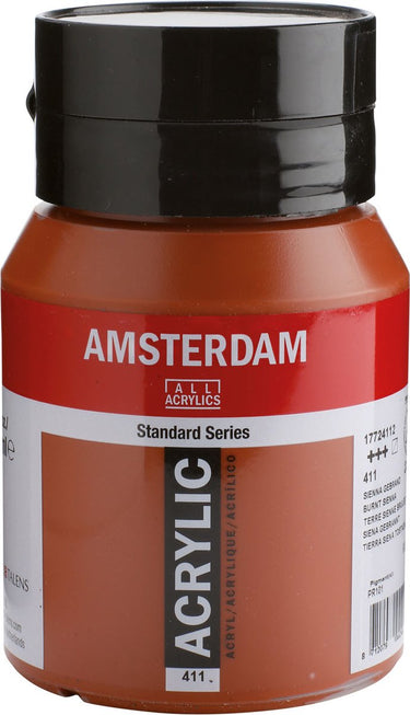 Amsterdam standard series acrylverf pot 500 ml sienna gebrand 411
