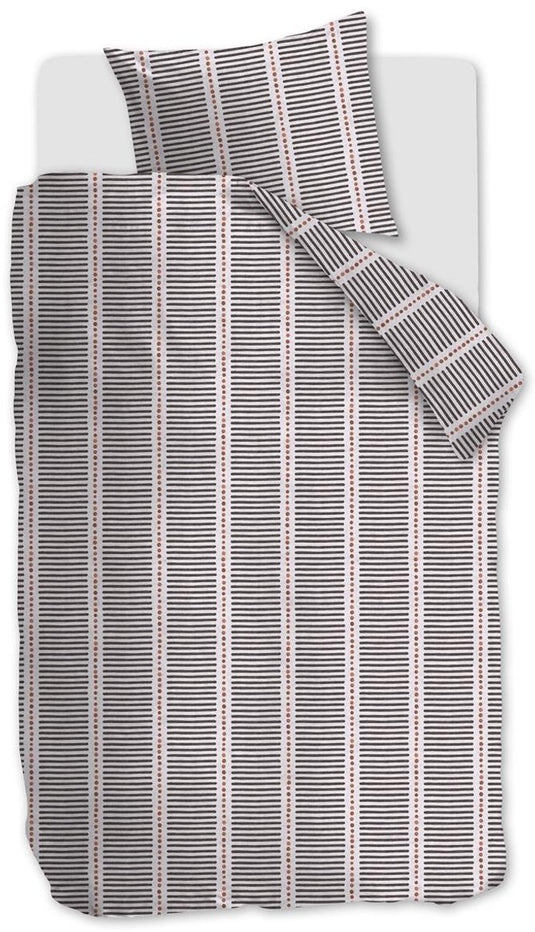 Vtwonen stip and stripe dekbedovertrek - eenpersoons - 140x200 220 cm - blush